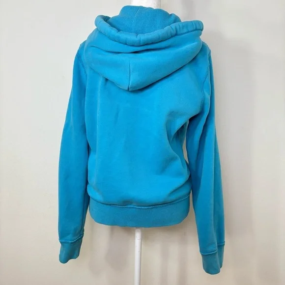 HOLLISTER California Y2K Zip Hoodie Jacket S Sky Blue - Picture 5 of 13